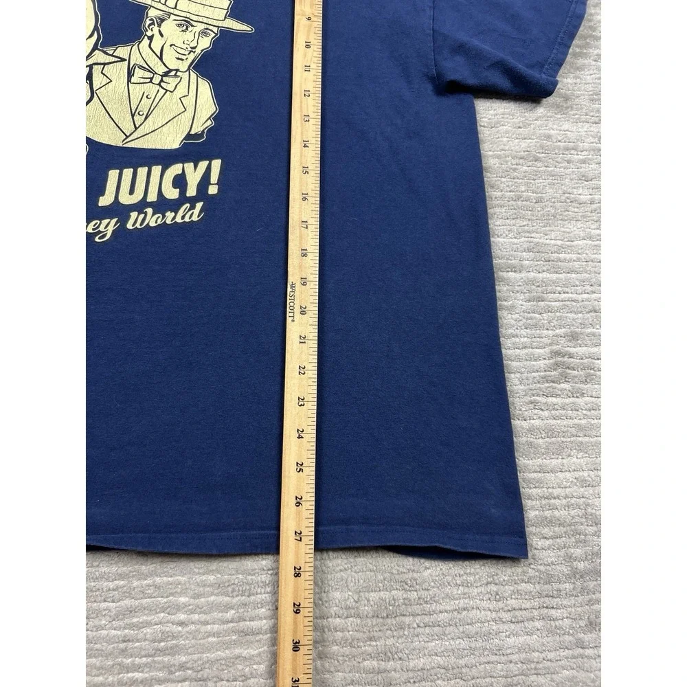 Disneyland Shirt Mens 2XL‎ Blue Short Sleeve Turkey Leg Graphic Print Cotton